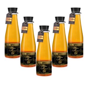 ORGANIC SPIRIT Cold Pressed Yellow Mustard Oil | 100% Pure, Unrefined, Unadulterated | Wooden Ghani/Kolhu Extracted | High Smoke Point | Low Rancidity | Omega-3 Rich | Zero Sugar, Zero Sodium, Zero Cholesterol | Ideal for Cooking & Pickling-5L